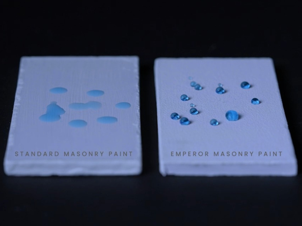 Standard masonry paint compared to Emperor Masonry Paint
